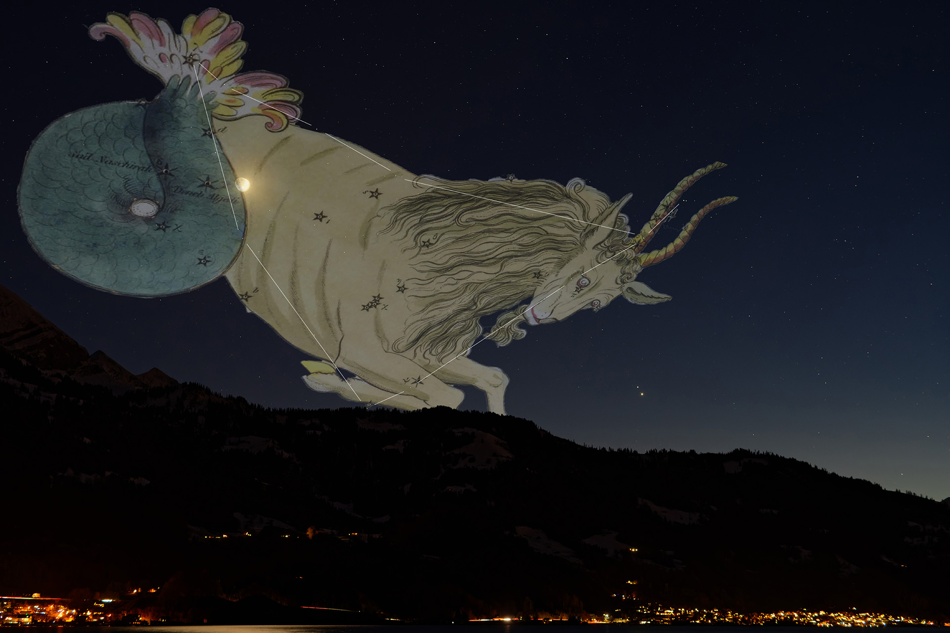 Jupiter und Saturn vor dem Steinbock